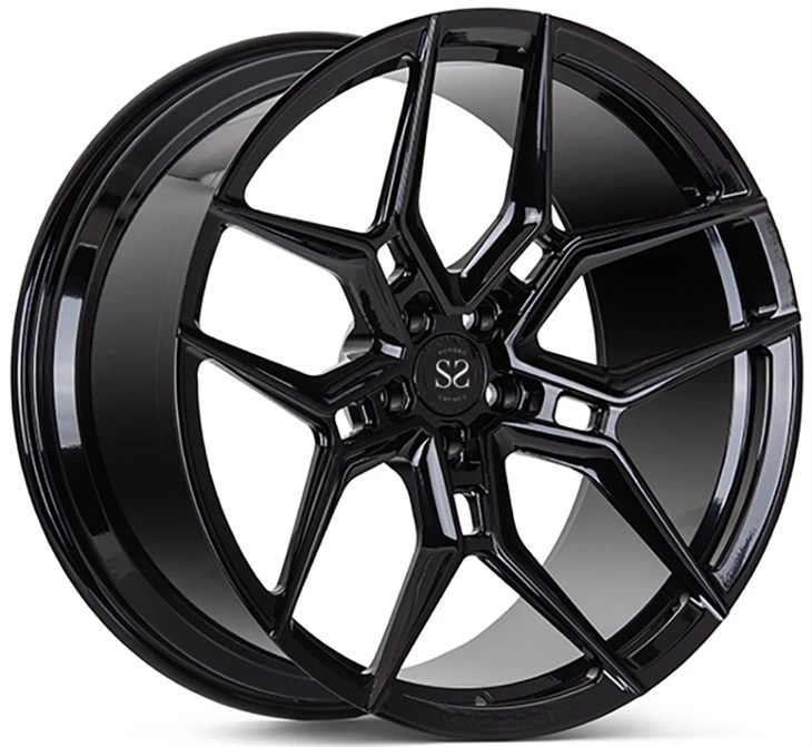 22 A 23 Modfedd Sglein Du Custom 1 Piece Forged Wheels Ar gyfer Audi RS C8