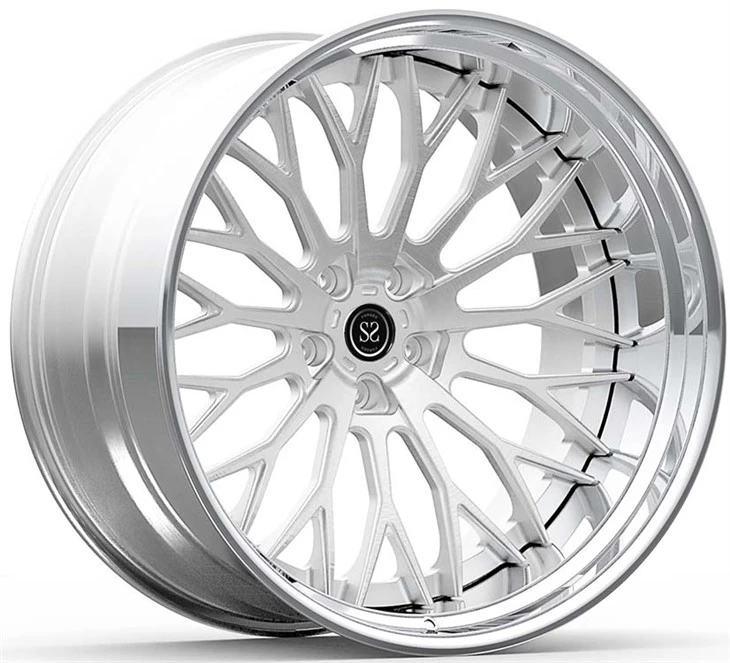 Rims Forged Custom 3-PC 20x9.5 A 21x12 Wedi'u Gloywi Ac Arian Ar gyfer Lamborghini Huracan
