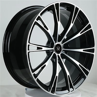 Audi rs 7 21 x11.5 rims ffug sglein du+wyneb peiriant diemwnt
