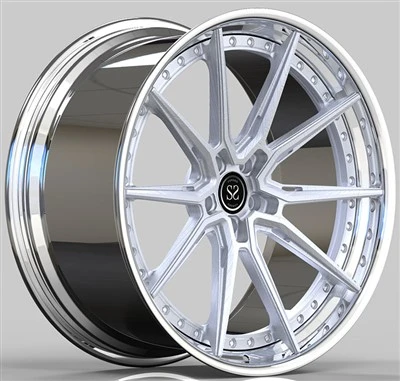 Volvo XC90 B5 2021 20x9.0 Custom 2-PC Rims Gwefus sgleinio+Disg Arian