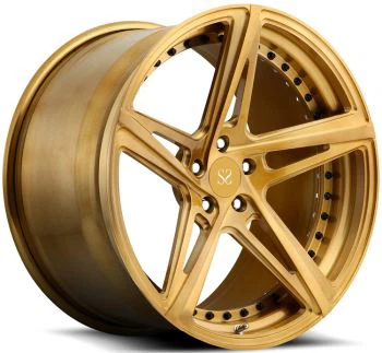 21x9|21x12 Ymylau Olwyn Ffug ar gyfer Maserati Gran Turismo Aur Sglein Tryloyw Brwsio