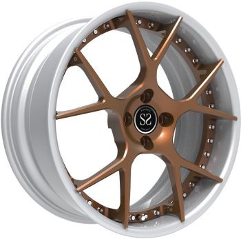 Canolfannau Efydd Gorchuddio Casgen Caboledig Olwyn Ffug 21 modfedd Ar gyfer BMW X5