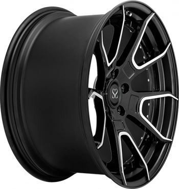 21 Rims Sglein Custom Du wedi'u Peiriannu Rims Gofannu Ar gyfer Porsche 911 Carrera Aloi Rims