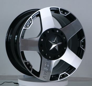 Rimau Monoblock Wyneb Wedi'u Peiriannu'n Ddu Ar gyfer Cruiser Tir