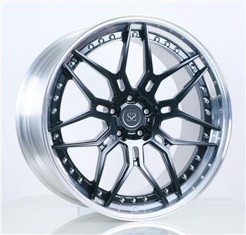 Canolfan ddu sglein gasgen caboledig 2-ddarn wedi'i ffugio 21x9.5 21x11 groesgam ar gyfer Mercedes Benz C Dosbarth Alloy Car Olwyn Rims