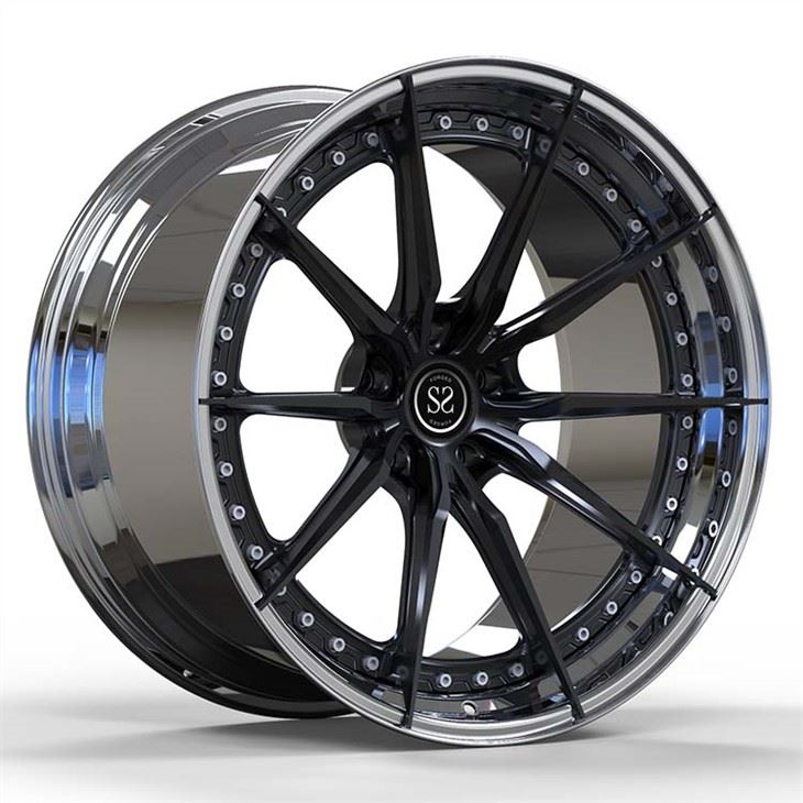 Casgen Pwyleg ynghyd â Disg Ddu 19 20 21 22 Fodfedd Rymiau Ffurfiedig 2-PC Custom Fit I BMW X6 5x112 5x120